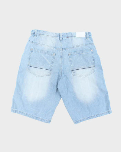 Vintage Y2K Southpole Light Wash Wide Leg Denim Shorts - W36 L12