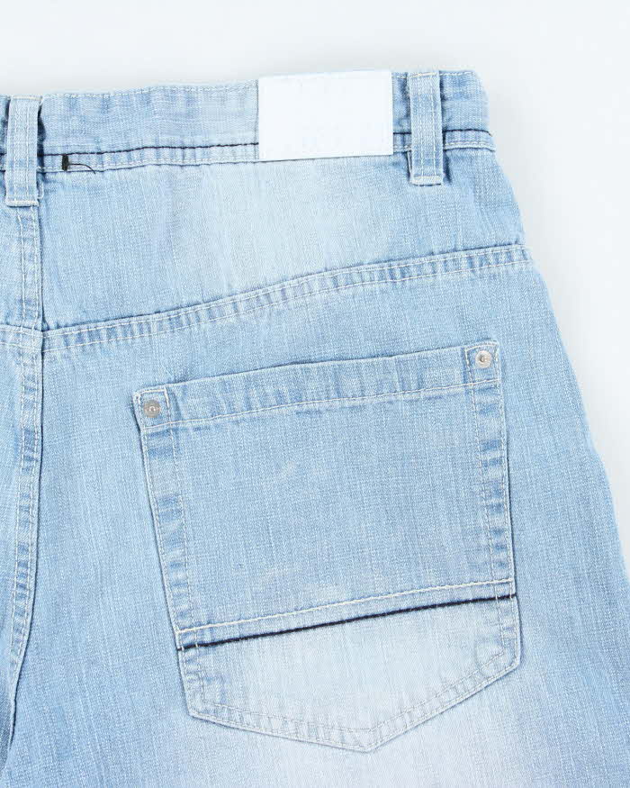 Vintage Y2K Southpole Light Wash Wide Leg Denim Shorts - W36 L12