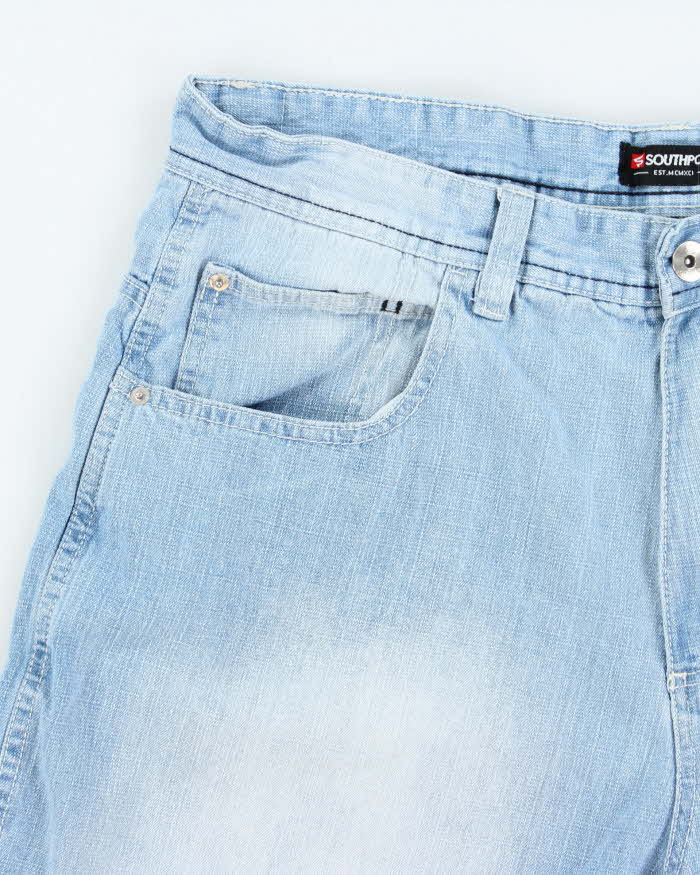 Vintage Y2K Southpole Light Wash Wide Leg Denim Shorts - W36 L12
