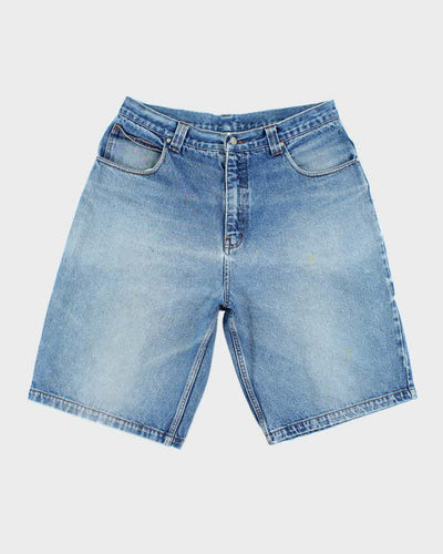 Vintage 2000's Joker Embroidered Wide Leg Denim Shorts - W34 L11