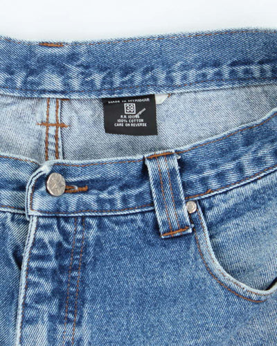 Vintage 2000's Joker Embroidered Wide Leg Denim Shorts - W34 L11