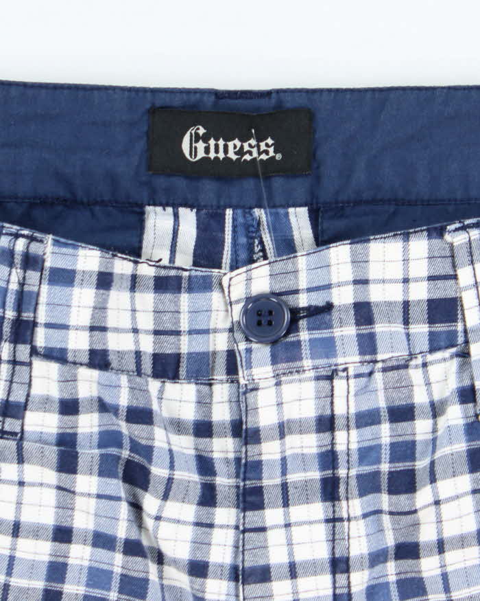 Vintage Y2K Guess Checked Wide Leg Shorts - W32 L11