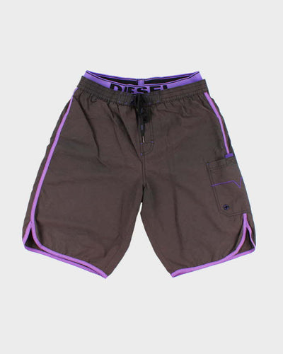 Vintage Y2K Diesel Double Waistband Swim Shorts - W28 L9
