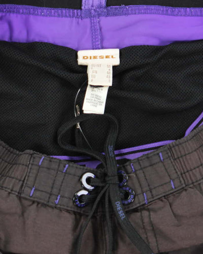 Vintage Y2K Diesel Double Waistband Swim Shorts - W28 L9