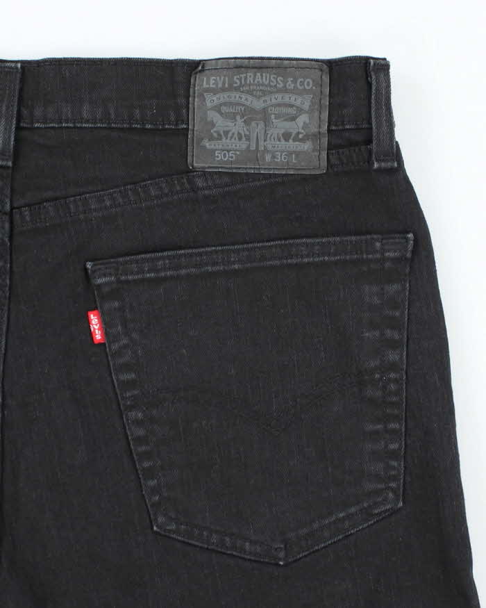 Vintage 2000's Levi's Black Wash Wide Leg Denim Shorts - W36 L10