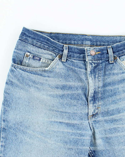 Vintage Lee Medium Wash Cut Off Denim Shorts - W32 L10