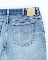 Vintage Lee Medium Wash Cut Off Denim Shorts - W32 L10