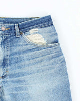 Vintage Lee Medium Wash Cut Off Denim Shorts - W32 L10