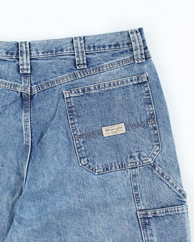 Vintage Wrangler Wide Leg Medium Wash Carpenter Shorts - W34 L9