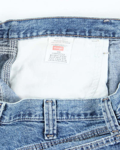 Vintage Wrangler Wide Leg Medium Wash Carpenter Shorts - W34 L9