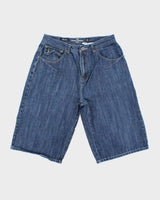 Vintage 2000's Marc Ecko Wide Leg Dark Wash Denim Shorts - W30 L12