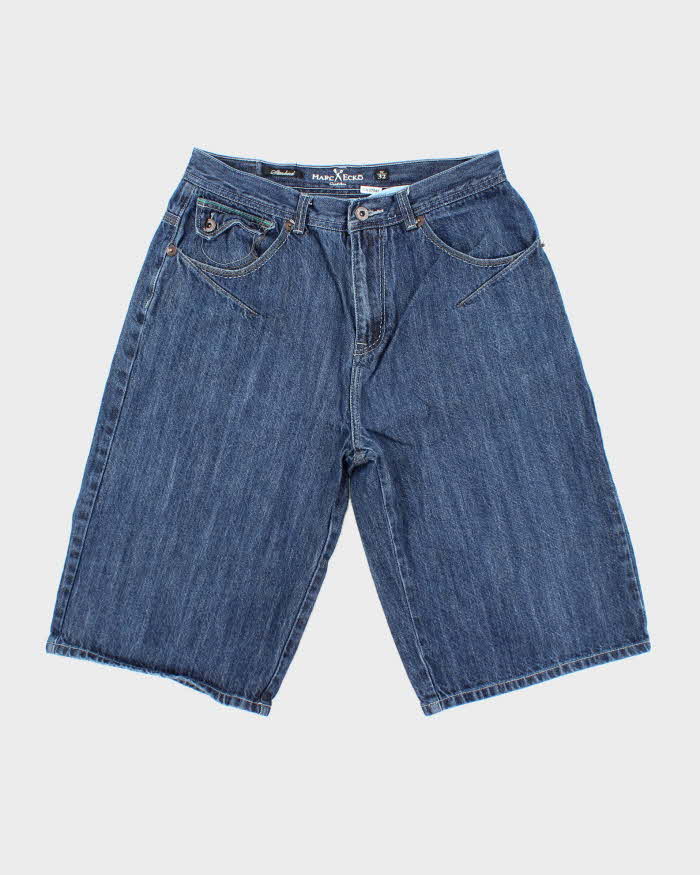 Vintage 2000's Marc Ecko Wide Leg Dark Wash Denim Shorts - W30 L12