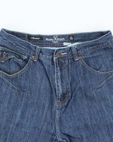 Vintage 2000's Marc Ecko Wide Leg Dark Wash Denim Shorts - W30 L12