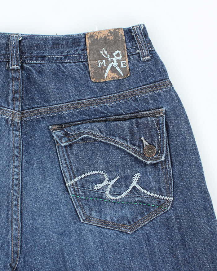 Vintage 2000's Marc Ecko Wide Leg Dark Wash Denim Shorts - W30 L12