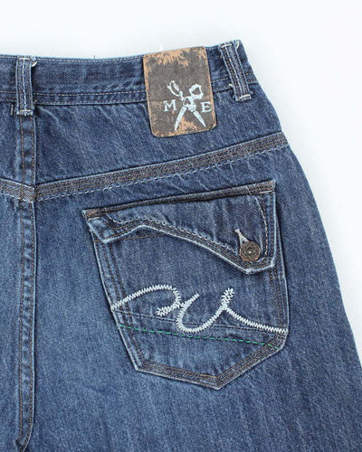 Vintage 2000's Marc Ecko Wide Leg Dark Wash Denim Shorts - W30 L12