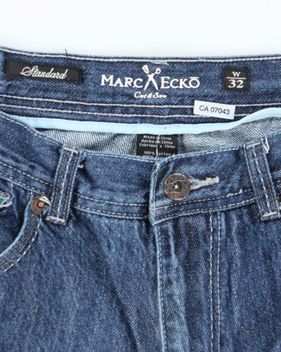 Vintage 2000's Marc Ecko Wide Leg Dark Wash Denim Shorts - W30 L12