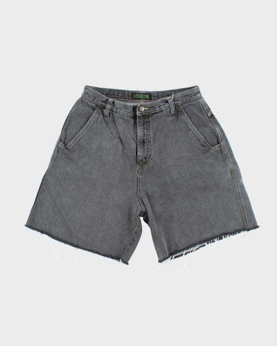 Vintage Y2K Xtreme Wide Leg Grey Wash Cut Off Denim Shorts - W30 L8