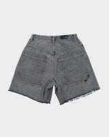 Vintage Y2K Xtreme Wide Leg Grey Wash Cut Off Denim Shorts - W30 L8