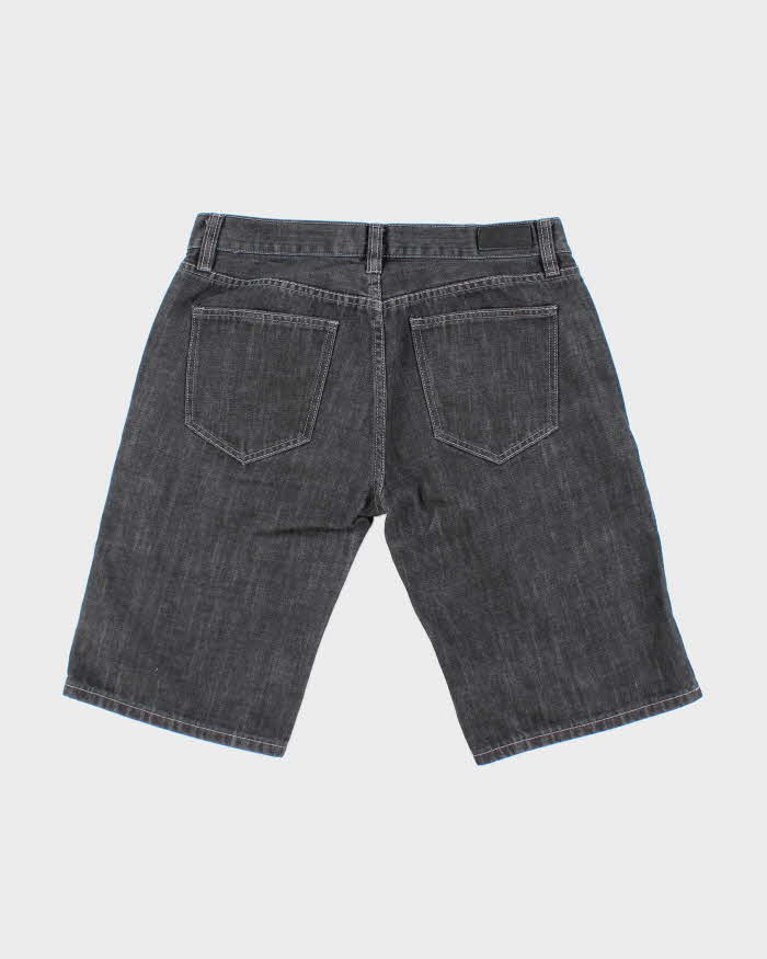 Vintage Y2K Ecko Untld Grey Wash Wide Leg Denim Shorts - W34 L13