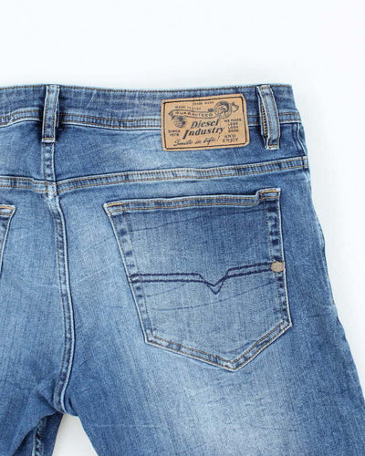 Vintage Y2K Diesel Slim Fit Medium Wash Denim Shorts - W36 L12
