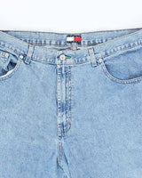 Vintage 2000's Tommy Hilfiger Medium Wash Wide Leg Denim Shorts - W38 L9