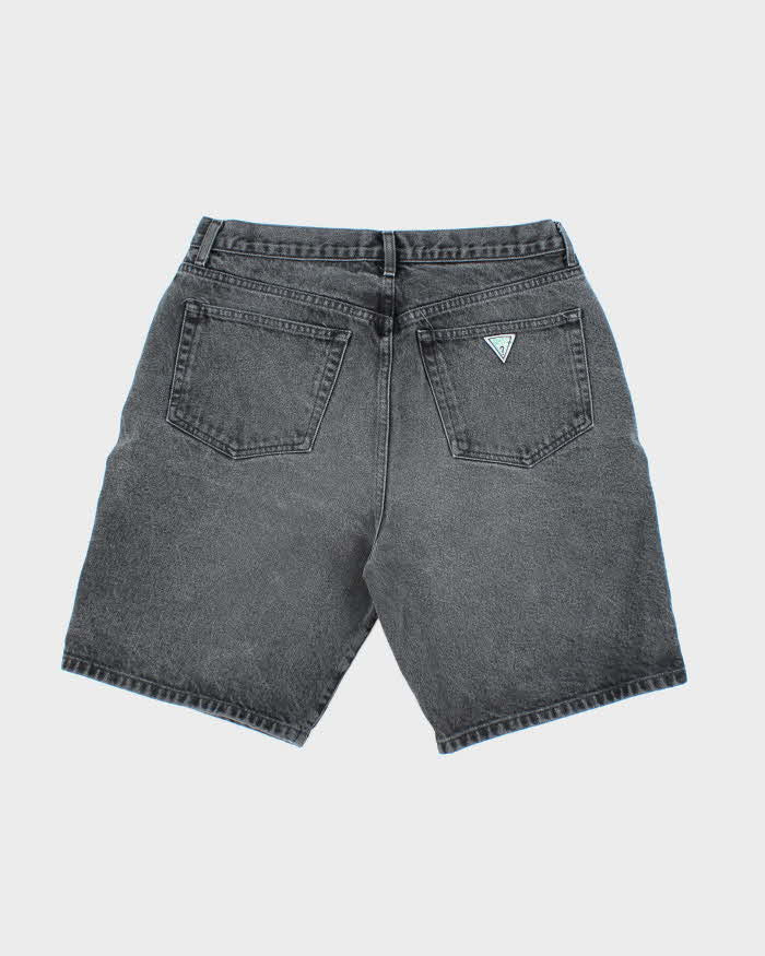 Vintage Y2K Guess Grey Wash Denim Shorts - W32 L9