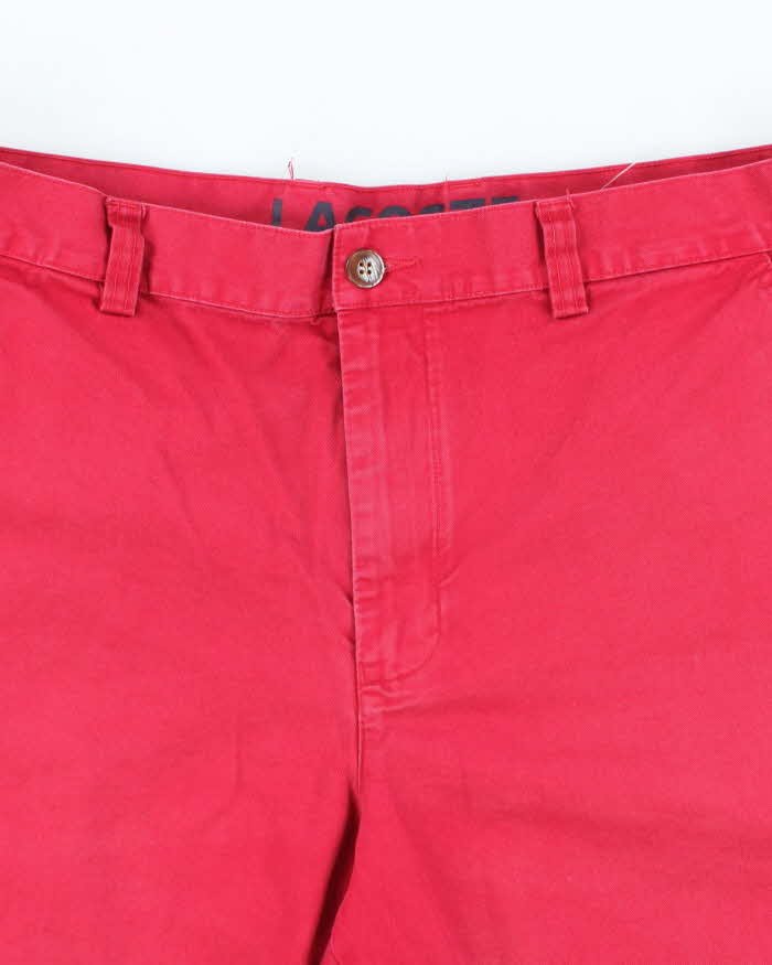 Vintage Lacoste Red Chino Shorts - W34 L10
