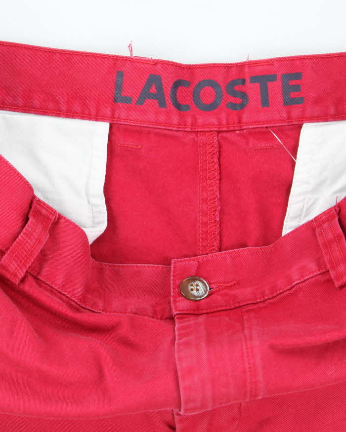 Vintage Lacoste Red Chino Shorts - W34 L10