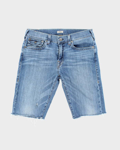 Vintage 2000's True Religion Medium Wash Cut Off Denim Shorts - W36 L12