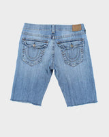 Vintage 2000's True Religion Medium Wash Cut Off Denim Shorts - W36 L12