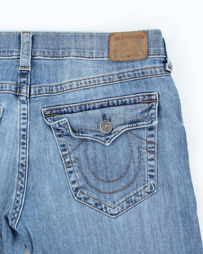 Vintage 2000's True Religion Medium Wash Cut Off Denim Shorts - W36 L12