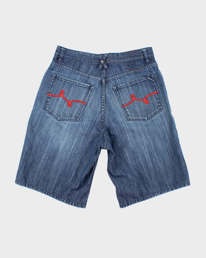 Vintage Y2K LRG Wide Leg Dark Wash Denim Shorts - W30 L11