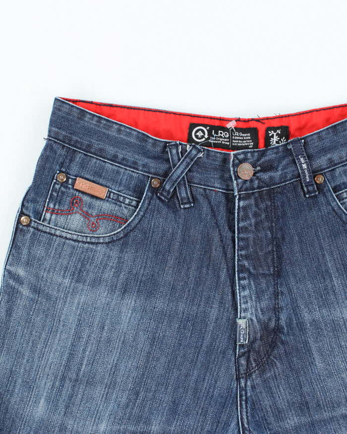 Vintage Y2K LRG Wide Leg Dark Wash Denim Shorts - W30 L11