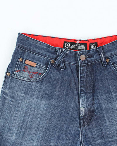 Vintage Y2K LRG Wide Leg Dark Wash Denim Shorts - W30 L11