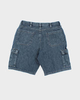 Vintage Y2K Wrangler Dark Wash Cargo Denim Shorts - W32 L9