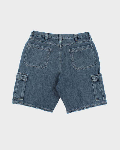 Vintage Y2K Wrangler Dark Wash Cargo Denim Shorts - W32 L9