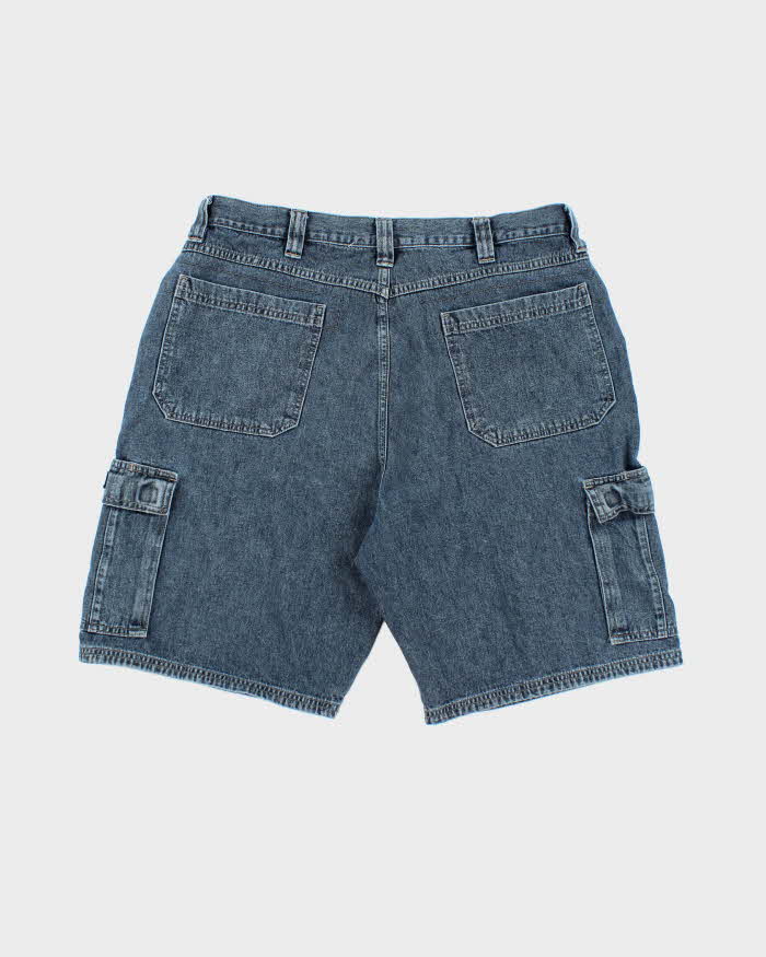 Vintage Y2K Wrangler Dark Wash Cargo Denim Shorts - W32 L9