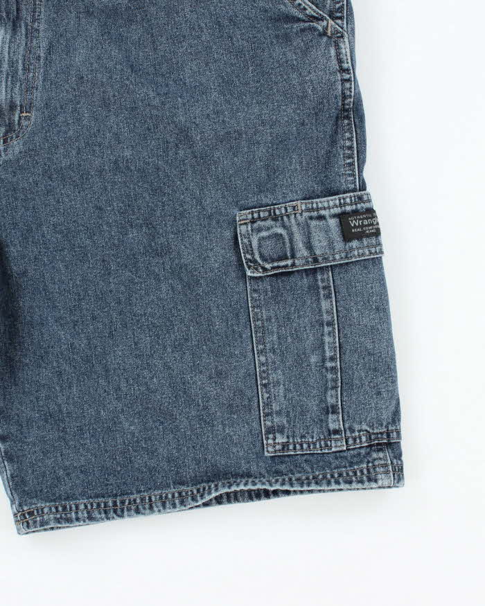 Vintage Y2K Wrangler Dark Wash Cargo Denim Shorts - W32 L9