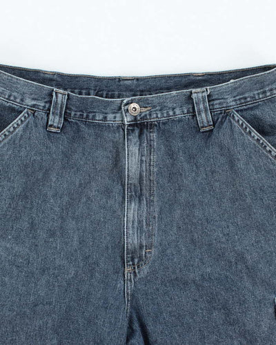 Vintage Y2K Wrangler Dark Wash Cargo Denim Shorts - W32 L9