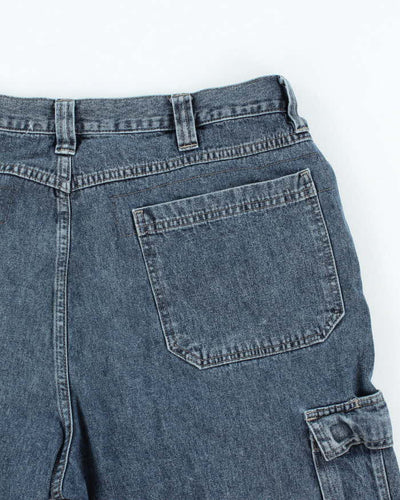 Vintage Y2K Wrangler Dark Wash Cargo Denim Shorts - W32 L9