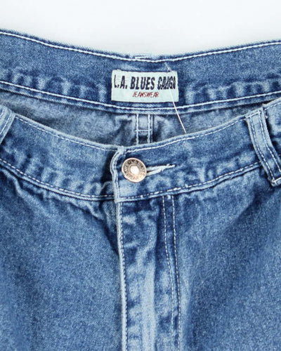 Vintage Y2K L.A. Blues Medium Wash Denim Cargo Shorts - W28 L11