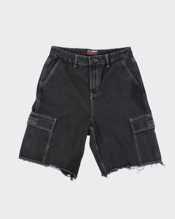 Vintage 2000's Urban Duty Grey Wash Cut Off Denim Cargo Shorts - W30 L10