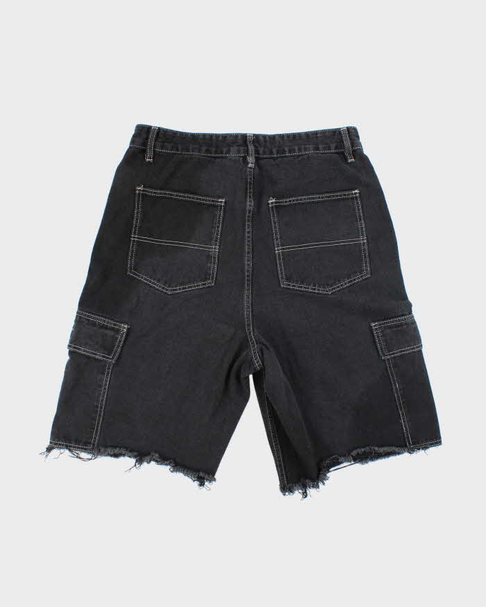 Vintage 2000's Urban Duty Grey Wash Cut Off Denim Cargo Shorts - W30 L10
