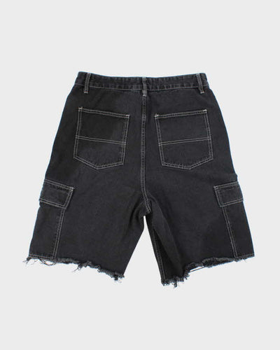 Vintage 2000's Urban Duty Grey Wash Cut Off Denim Cargo Shorts - W30 L10
