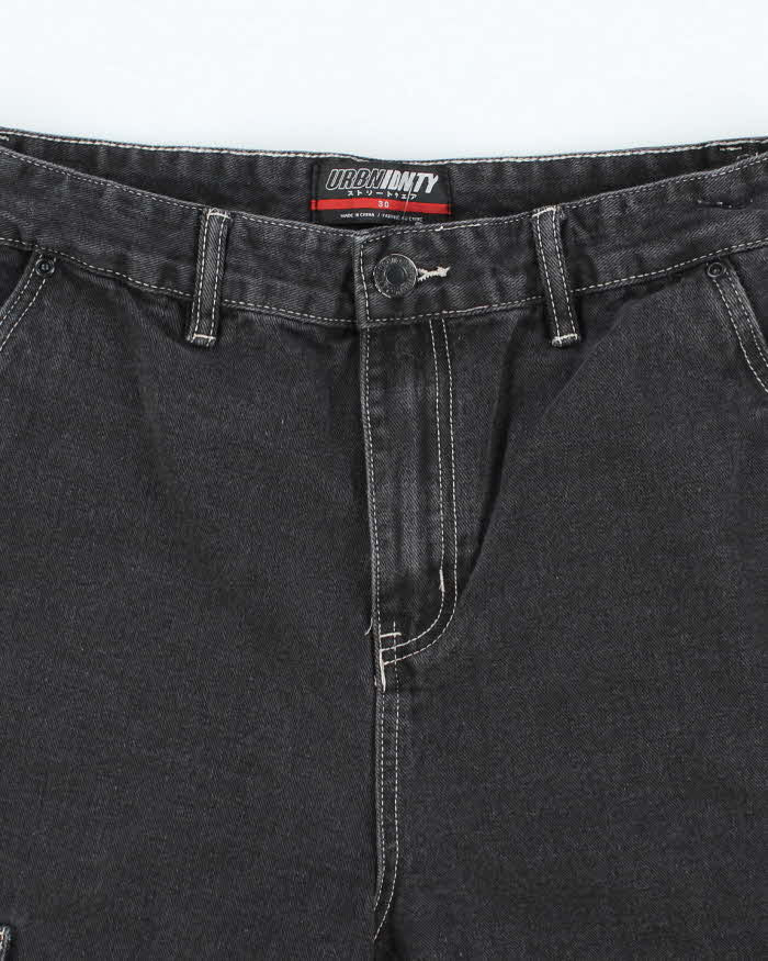 Vintage 2000's Urban Duty Grey Wash Cut Off Denim Cargo Shorts - W30 L10