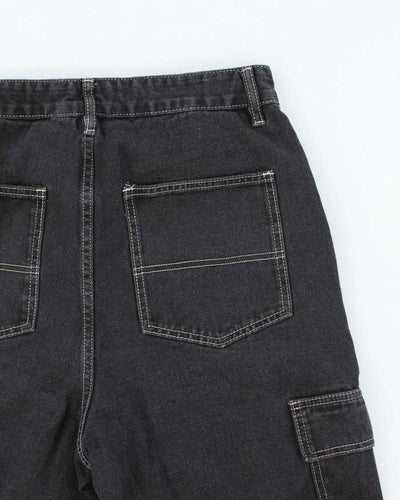 Vintage 2000's Urban Duty Grey Wash Cut Off Denim Cargo Shorts - W30 L10