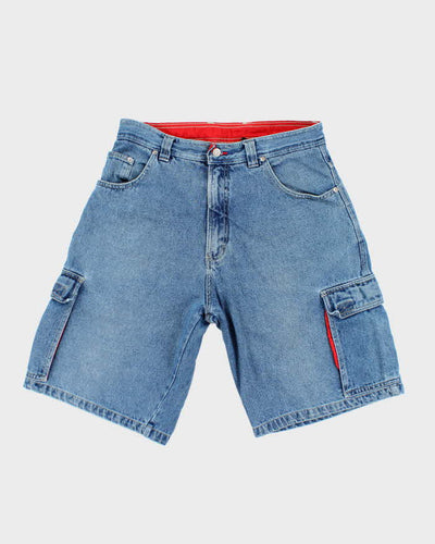 Vintage 2000's Burnside Medium Wash Denim Cargo Shorts - W34 L11
