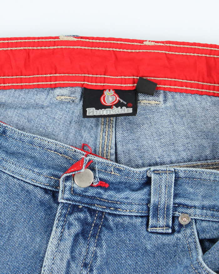Vintage 2000's Burnside Medium Wash Denim Cargo Shorts - W34 L11