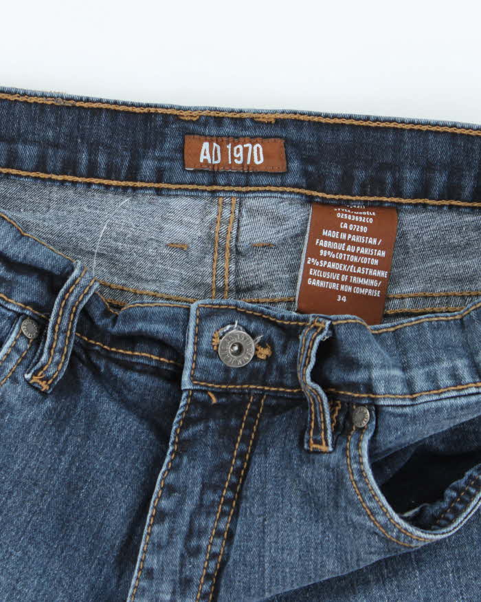 Vintage AD 1970 Dark Wash Denim Shorts - W34 L11
