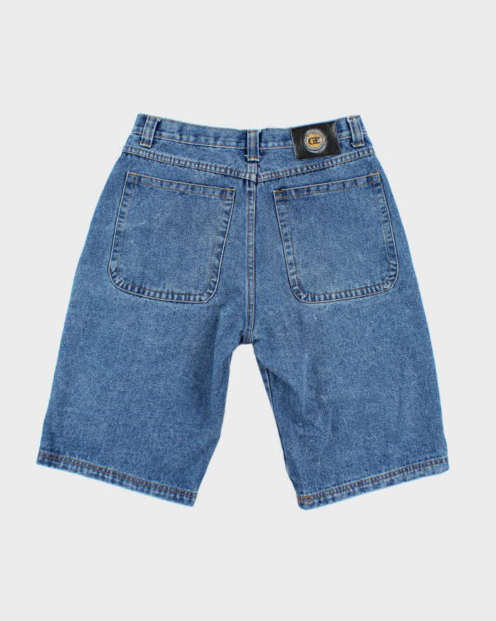 Vintage 2000's Geno Bellini Wide Leg Dark Wash Denim Shorts - W34 L12